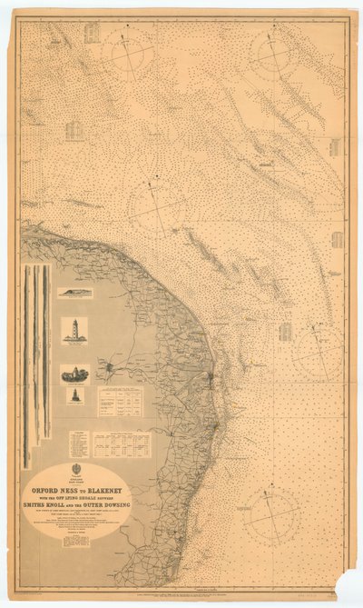 Orford Ness to Blakeney with the off lying shoals between Smiths Knoll and the other Dowsing by British School