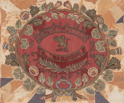 Second or Regimental Colour centre, 23rd or Wallajabad Light Infantry, Madras by British School