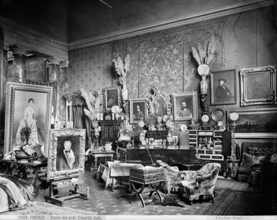 Studio of the Florentine painter Edoardo Gelli by Brogi Brogi