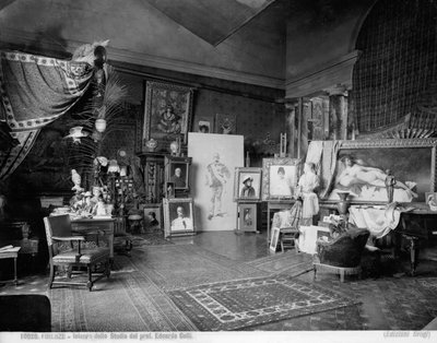 Studio of the Florentine painter Edoardo Gelli by Brogi Brogi