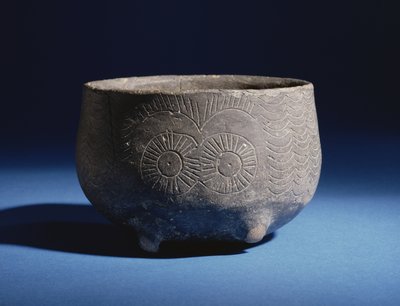 Bowl, with incised decoration depicting stags, from Los Millares, Spain, Copper Age, c.2000 BC by Bronze Age