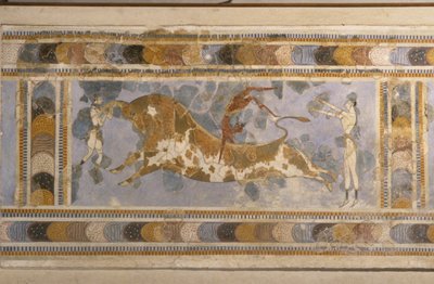 Bull-Leaping from the Palace Complex of Knossos by Bronze Age culture