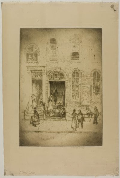 Chicago - Little Italy, Grand Ave by Bror Julius Olsson Nordfeldt