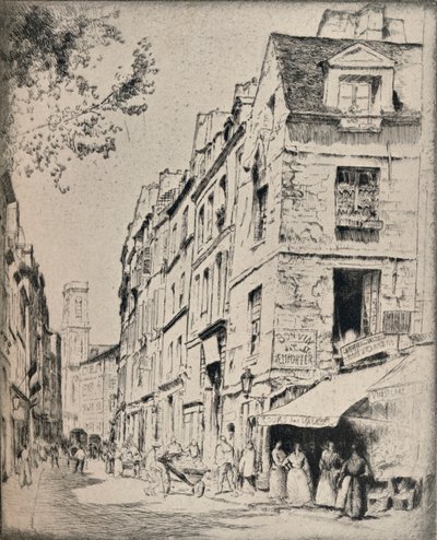 Cour des Halles, Rue St Jacques by Bror Julius Olsson Nordfeldt