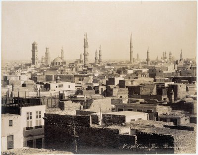 View of the roofs of Cairo - photograph by the Zangali Brothers, late 19th century by Brothers Zangaki
