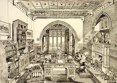 Interior View of a Library by Bruce James Talbert
