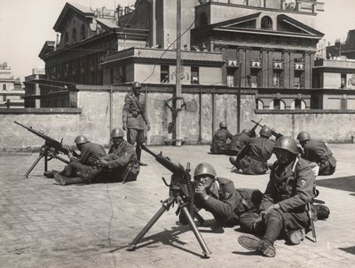 Air-Raid Defence Manoeuvres in Rome During World War II (photo) by Bruni Bruni