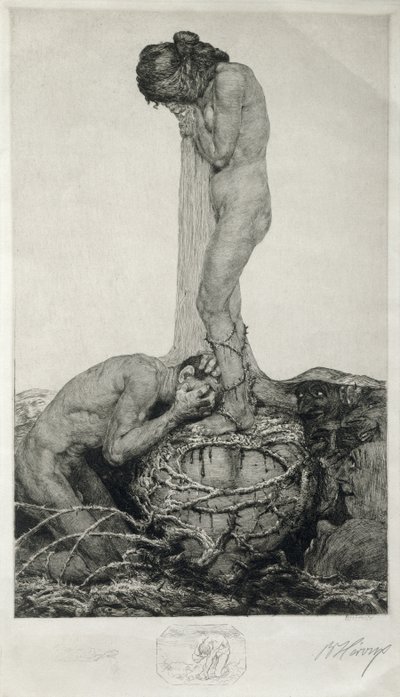 Grief, 1916 by Bruno Heroux