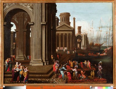 The Boarding of Saint Ursula, Breton Christian Princess for Pilgrimage with St Cyriac of Rome by Buonamico Agostino Tassi