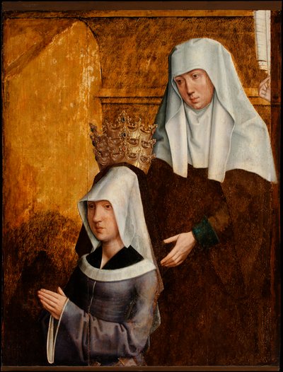 Guillemette de Vergy and her Patron Saint, possibly Elizabeth of Hungary by Burgundian