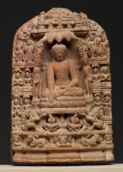 Plaque depicting episodes from the life of Shakyamuni Buddha by Burmese School
