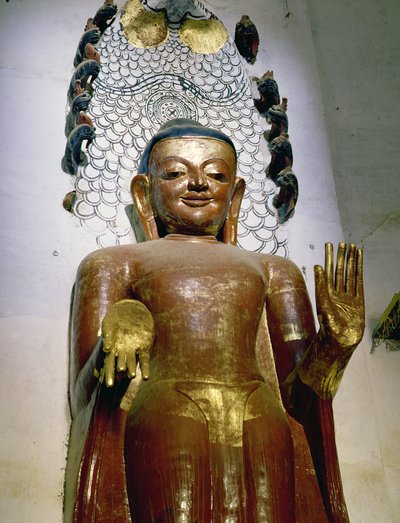 Statue of a standing Buddha by Burmese School