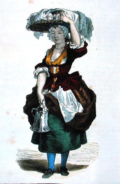 Cream Seller in 1774 by Burn (fl.1840 60) Smeeton