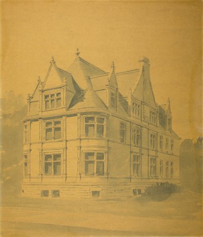 William J. Goudy House, Chicago, Illinois, Perspective by Burnham and Root