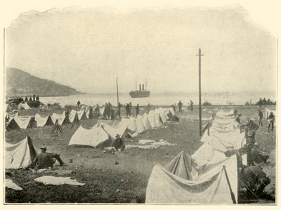 St. Paul in Bay, Firing Over Top of Hill...June 24th, Spanish-American War, 1898, 1899 by Burr McIntosh
