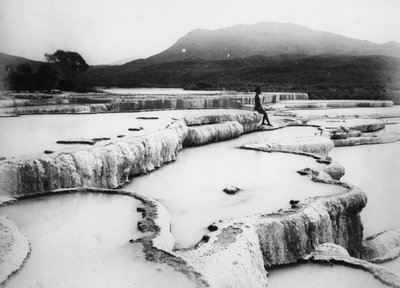 The Hot Water Basins and White Terraces, c.1880s by Burton Brothers Studio
