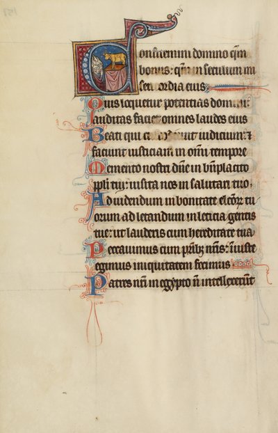 Initial C: The Israelites Adore the Golden Calf by Bute Master