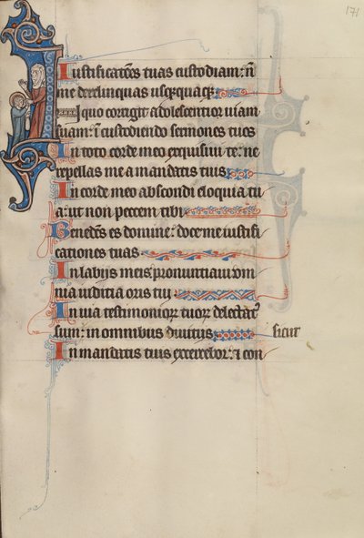 Initial I: The Virgin Holding the Christ Child