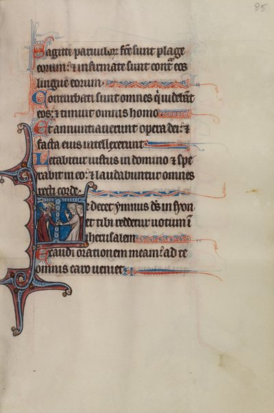 Initial T: Nebuchadnezzar Holding a Jewish Captive by Bute Master