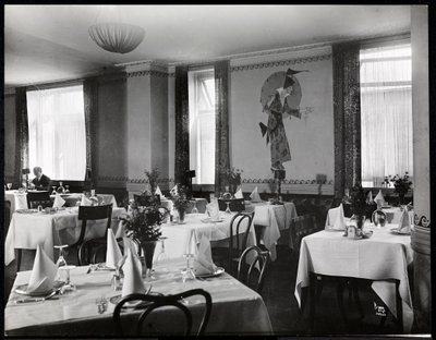A Dining Room at the Hotel Majestic, 1916 or 1917 by Byron Company