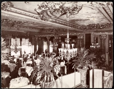 A Dining Room at the Hotel Savoy, c.1895-96 by Byron Company