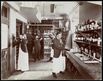 A pantry at the Hotel Manhattan, 1902 by Byron Company
