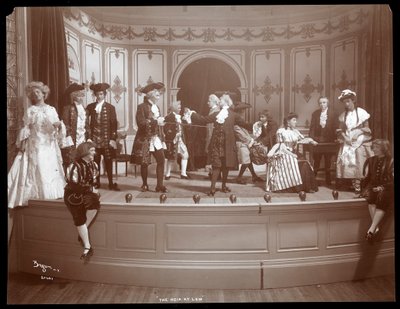 A Scene from an Amateur Production of a Play Titled The Heir at Law Presented at Barnard College, New York by Byron Company