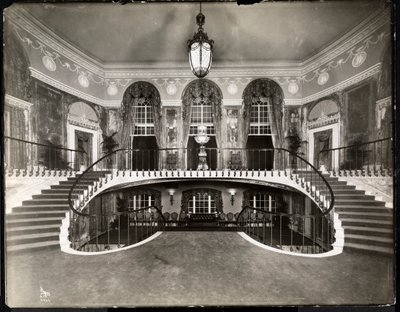 Double staircase at the Ritz-Carlton Hotel, 1913 by Byron Company