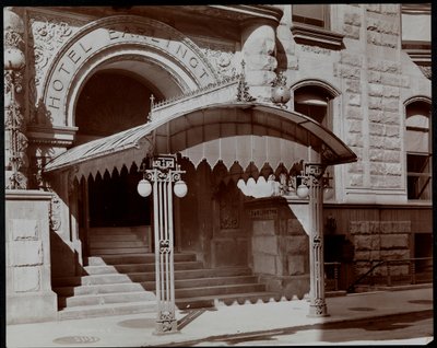 Entrance of the Hotel Earlington, 55 West 27th Street, New York, 1906 by Byron Company