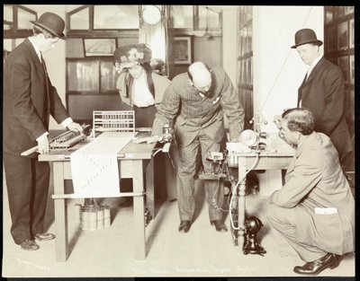 Exhibit of the Simen Automatic Signal System at the Museum of Safety Appliances of the American Institute of Social Service, New York by Byron Company
