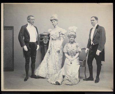 Group Portrait of Sydney Dillon Ripley with Three Others at the James Hazen Hyde Ball, New York, January 31, 1905 by Byron Company