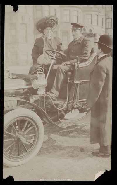 Hattie Williams Seated with Driver in One of New York City
