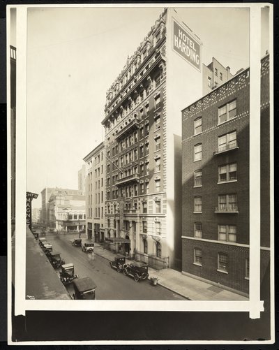 Hotel Harding at 55th Street and Broadway, New York, 1921 by Byron Company
