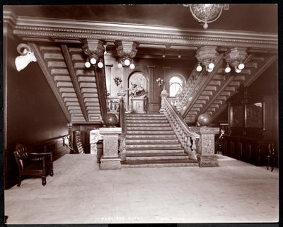 Stairway at the Park Avenue Hotel, 1901 or 1902 by Byron Company