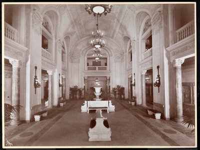 The Lobby at the Hotel McAlpin, 1913 by Byron Company