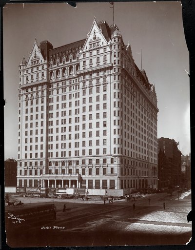 The Plaza Hotel under Construction, 5th Avenue and 59th Street, New York, c.1907 by Byron Company