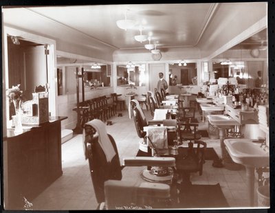 The barbershop at the Philadelphia Ritz-Carlton Hotel by Byron Company