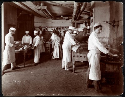 The meat house at Hotel Delmonico, 1902 by Byron Company