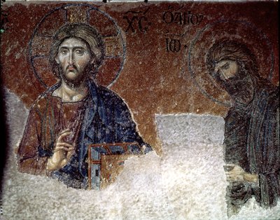 Christ and Saint John the Baptist in Hagia Sophia by Byzantine