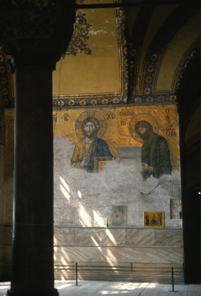 Christ and Saint John the Baptist in Hagia Sophia by Byzantine