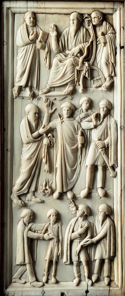 Episode of the life of Saint Paul of Tarsus. Ivory diptych. 5th century. Florence, Museo Nazionale del Bargello by Byzantine