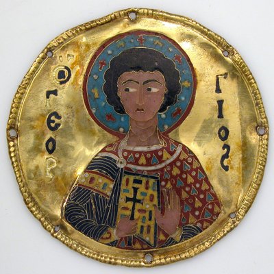 Medallion with Saint George from an Icon Frame, c.1100 by Byzantine