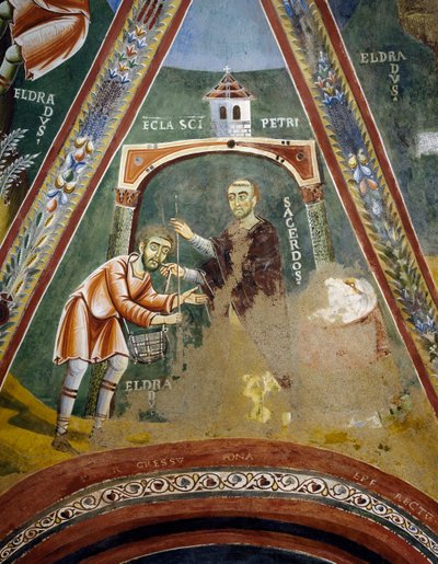 Saint Eldrad Leaving for Santiago de Compostela (detail) by Byzantine