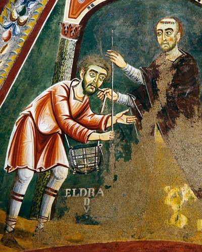 Saint Eldrad Leaving for Santiago de Compostela (detail) by Byzantine