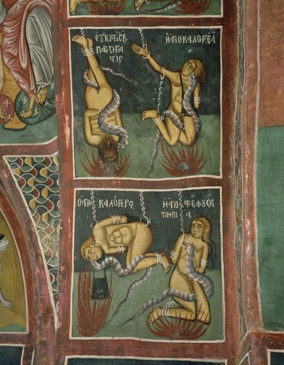 The Damned: The Usurer and the Sinful Nun (above), the Lapsed priest and the Bad Mother (below) by Byzantine