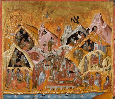 The Dormition of Saint Sabbas the Sanctified by Byzantine