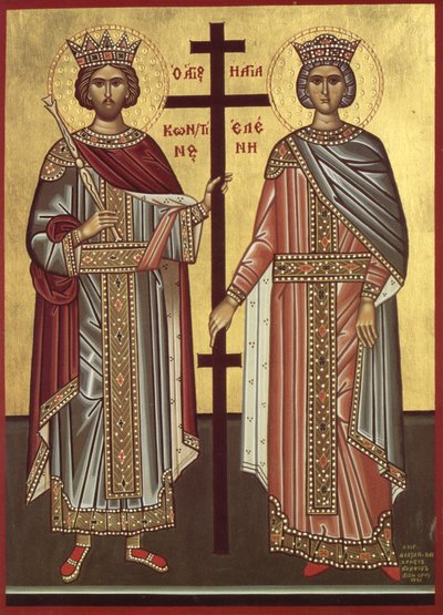 Emperor Constantine and Empress Helena of Constantinople by Byzantine Byzantine