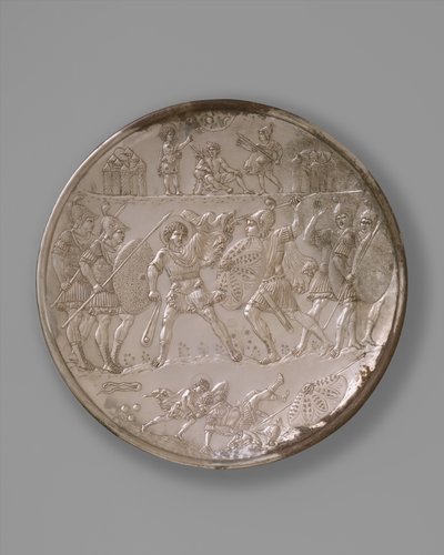 Plate with the Battle of David and Goliath, 629-30 by Byzantine Byzantine