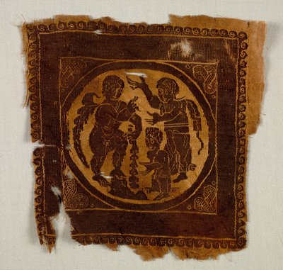 Ornamental Square from a Tunic by Byzantine Period Egyptian