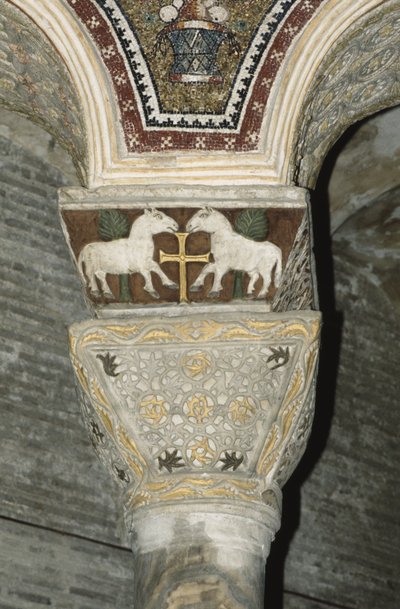 Decorated capital from the interior by Byzantine School